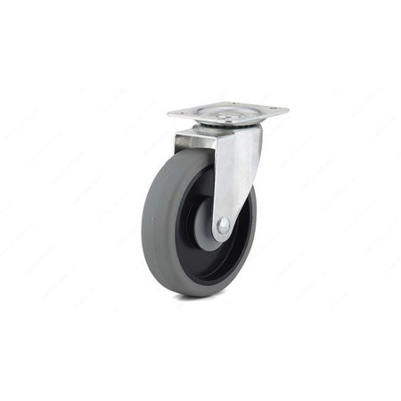 RICHELIEU Richelieu F25657 5 in. Thermoplastic Rubber Swivel Caster; Gray F25657